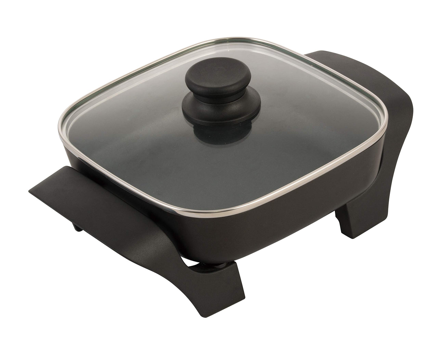 Brentwood Appliances SK46 8-Inch Nonstick Electric Skillet with Glass Lid One Size Black