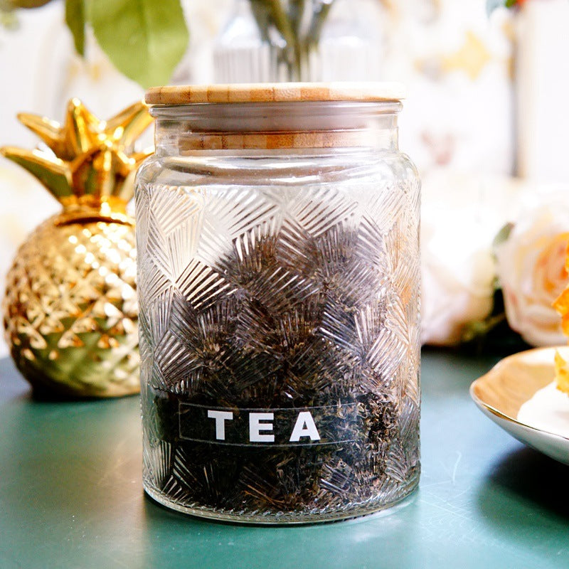 Metal Glass Storage Jar for Coffee and Tea Decor