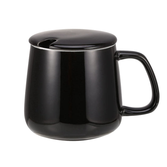 VOBAGA Coffee Cup with Lid and Flat-Bottom 14 oz Tea Mug for Daily Use Warming Coffee&Tea (Light Blue)