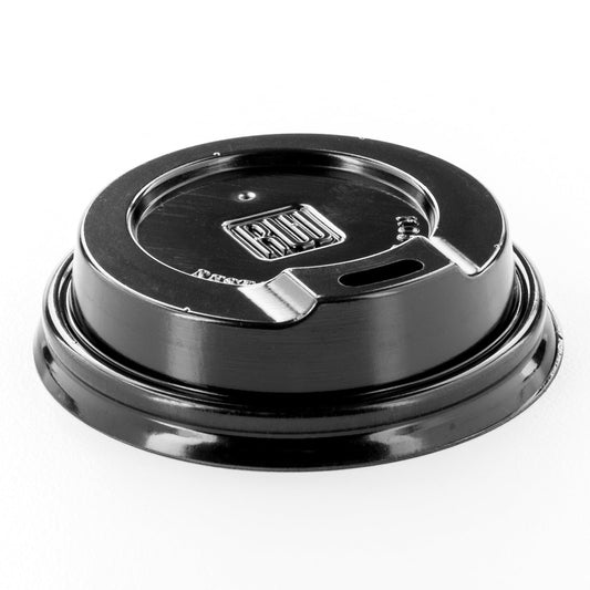 LIDS ONLY: 500-CT Disposable Black Lid for 4-OZ Coffee and Tea Cups: Perfect for Coffee Shops Juice Shops and Restaurant take out - Restaurantware