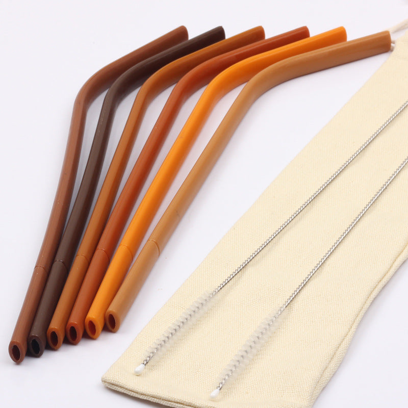 Silicone Straws for Coffee and Milk Tea