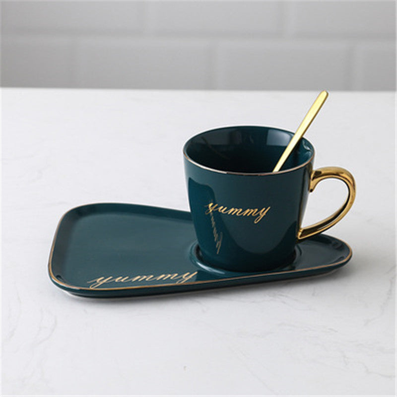 Matte Ceramic Coffee Cup and Saucer Set for Tea