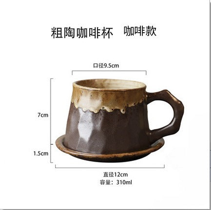 Vintage Ceramic Mug - Rustic Coffee and Tea Cup