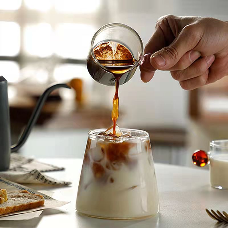 Glass Ball Handle Coffee and Tea Cup for Dining Table