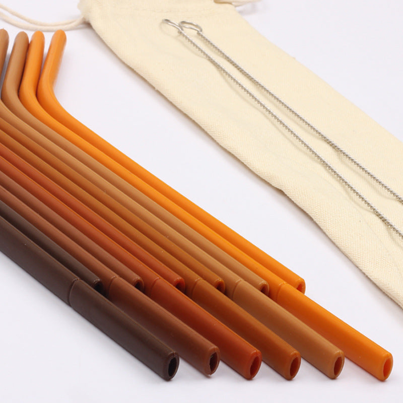 Silicone Straws for Coffee and Milk Tea
