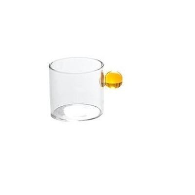 Glass Ball Handle Coffee and Tea Cup for Dining Table