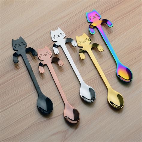 Stainless Steel "Cat" Coffee Spoon