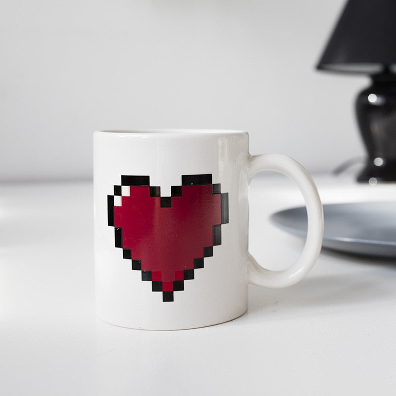 Color Changing "Pixel Heart" 11OZ Mug