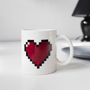 Color Changing "Pixel Heart" 11OZ Mug