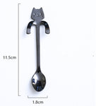 Load image into Gallery viewer, 250ML Cute Cat Glass Juice Coffee Cup Milk Tea Coffee Glass Mug Cat Tail Handle Cat  Valentine&#39;s Day Lover Gifts Stainless Spoon
