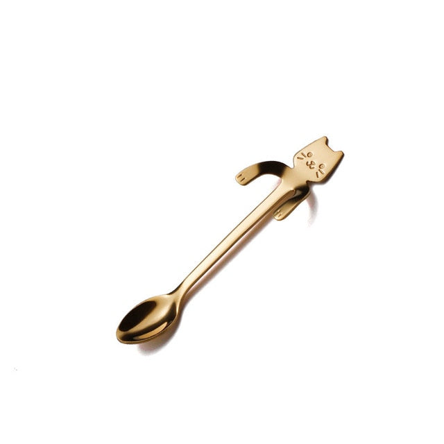 Stainless Steel "Cat" Coffee Spoon