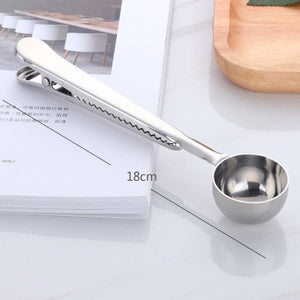 2-in-1 Coffee Spoon and Sealing Clip (Perfect Coffee Gadget)