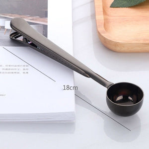 2-in-1 Coffee Spoon and Sealing Clip (Perfect Coffee Gadget)