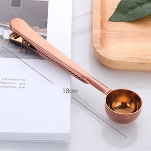2-in-1 Coffee Spoon and Sealing Clip (Perfect Coffee Gadget)