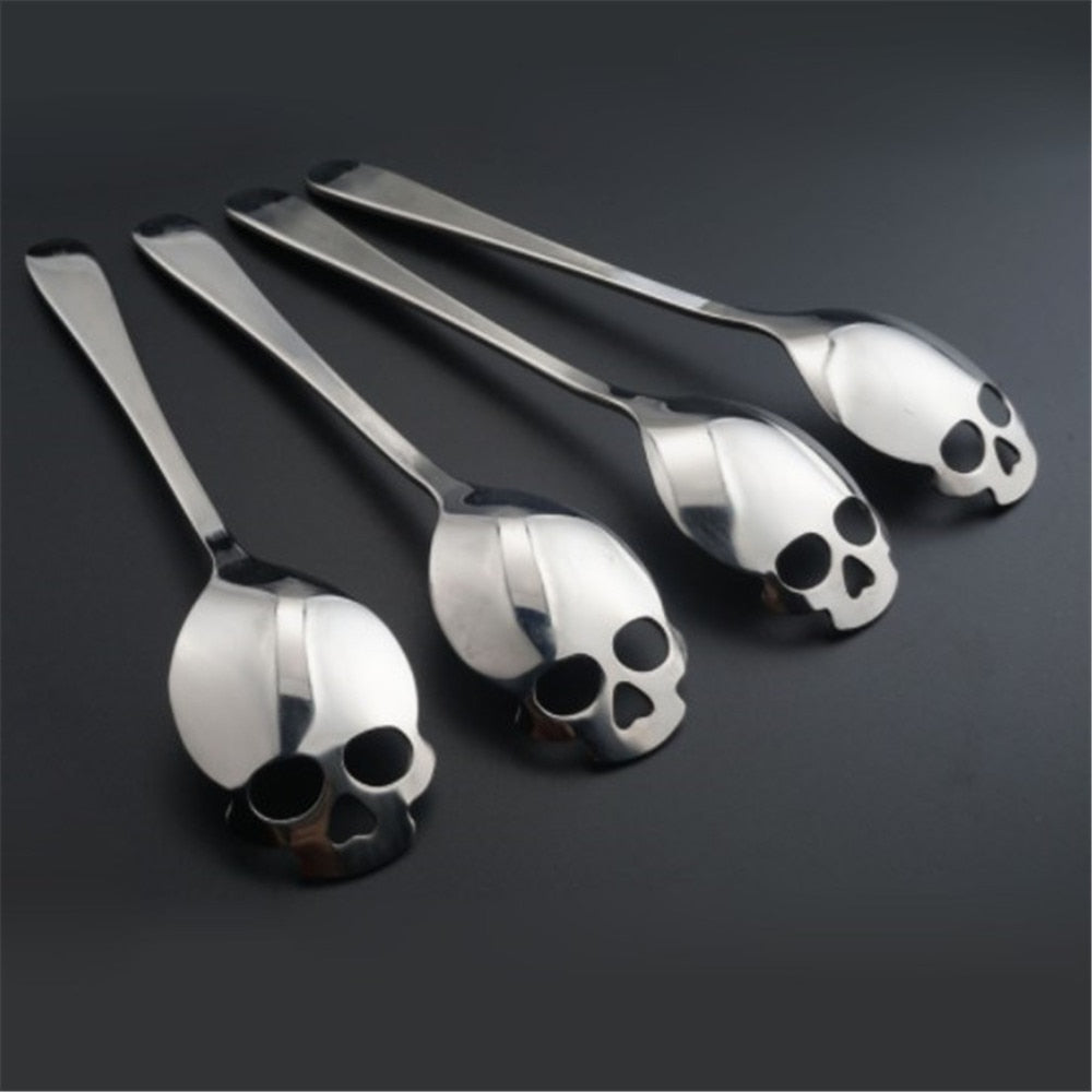 Stainless Steel "Skull Shape" Coffee Spoon