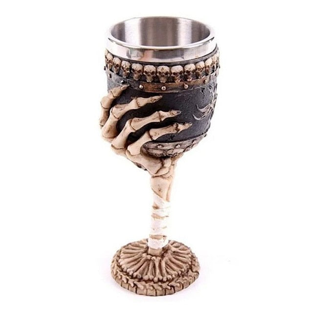 450ml 3D Skull Horn Knight Cool Stainless Steel Cup Coffee Cups and Mugs Coffee Mugs Halloween Gifts Bar Cup Drinking Tumbler